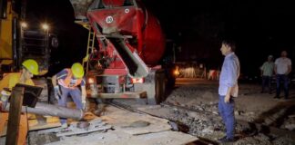 Posse supervisó avance del nuevo túnel de la calle Brown