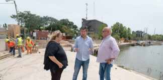 Avanzan las obras en el Parque Público del Puerto
