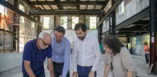 Moreira y Katopodis recorrieron la obra de Estación Infancia