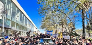 Topadora Milei pasó por San Martín