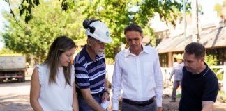 Pablo Descalzo y Katopodis recorrieron obras en Ituzaing贸