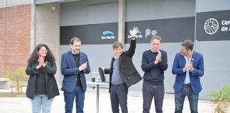 Foto de inauguraciones de Kicillof, Moreira y Katopodis