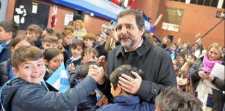 Estudiantes de San Martín prometieron lealtad a la bandera
