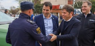 Kicillof y Lanús, unidos por la seguridad