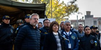 Valenzuela y Bullrich monitorearon operativos de seguridad