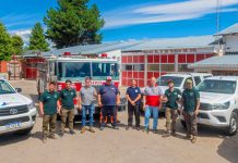 La donación de San Fernando llegó a los bomberos de la Patagonia