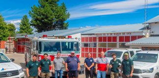 La donación de San Fernando llegó a los bomberos de la Patagonia