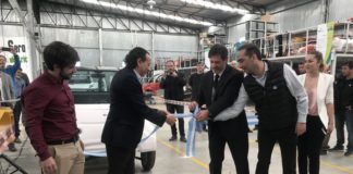 Tagliaferro y Sica visitaron empresa que fabrica autos eléctricos