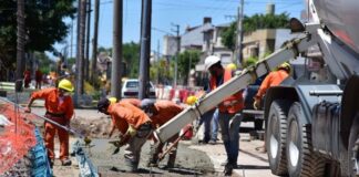 Fernando Moreira recorrió las obras de la Avenida Illia