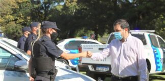 Moreira presentó 30 patrulleros nuevos para San Martín