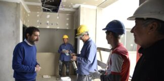 Moreira recorrió las obras del Centro de Salud de Billinghurst