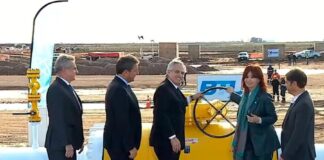 Inauguración en Buenos Aires de tramo del gasoducto de Vaca Muerta